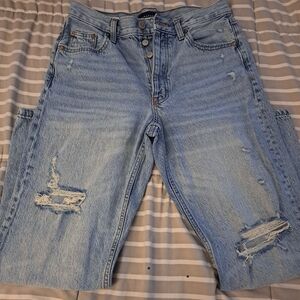 Aeropostale Light Blue Distressed Flare Jeans